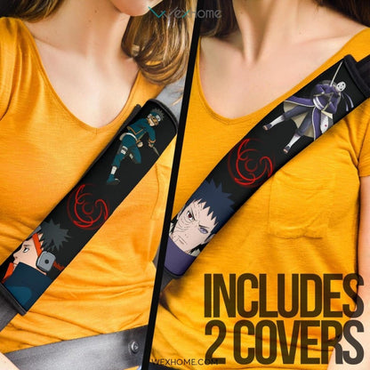 Naruto Anime Seat Belt Covers | Obito Uchiha Evolution Child To Adult Belt Covers