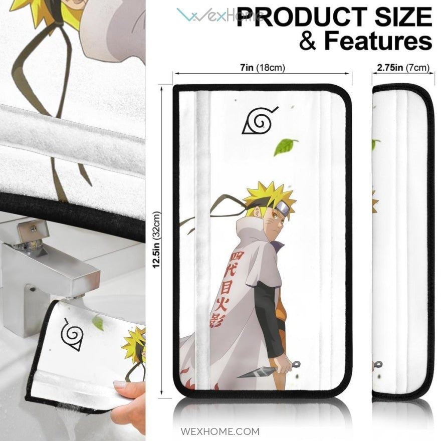 Naruto Anime Seat Belt Covers | Naruto Hokage Shadow Leaf Village Belt Covers