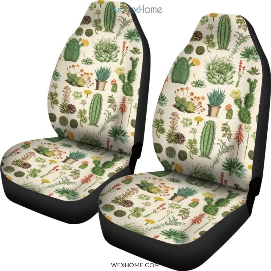 2pcs Car Seat Cover - Succulent