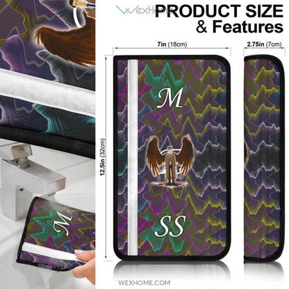 Mess Dark Angel Men With Black Wings Abstract Art Seat Belt Covers