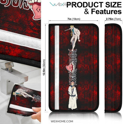 Jujutsu Kaisen Anime Seat Belt Covers | Kento Vs Sukuna Mouth Hand Belt Covers