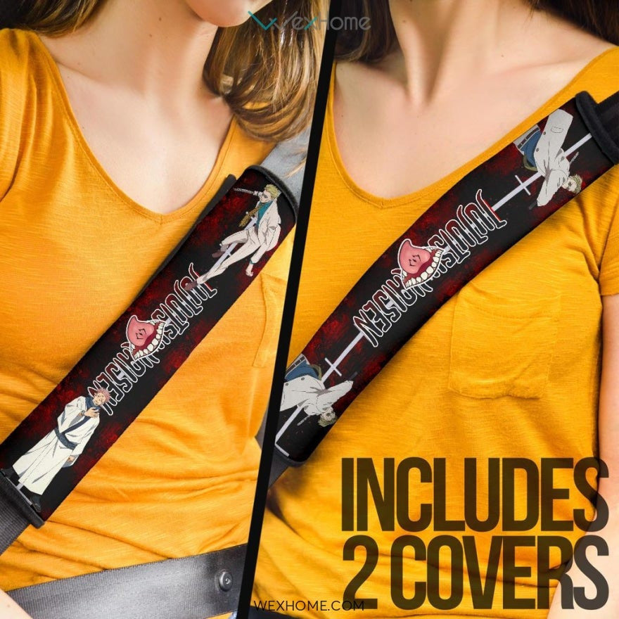Jujutsu Kaisen Anime Seat Belt Covers | Kento Vs Sukuna Mouth Hand Belt Covers