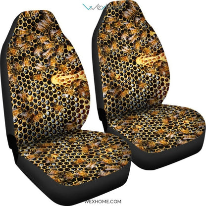 2pcs Bees Car Seat Cover