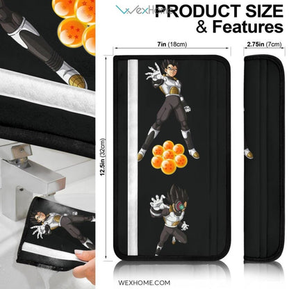 Dragon Ball Anime Seat Belt Covers | DB Vegeta Xeno Dark Mask With Dragon Balls Belt Covers