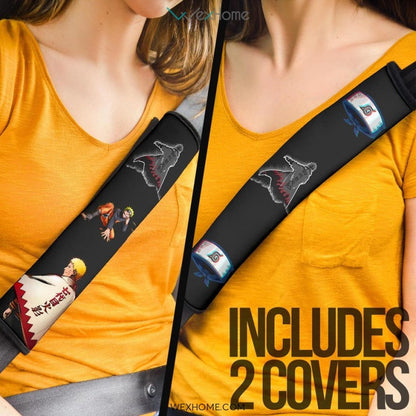 Naruto Anime Seat Belt Covers | Naruto With Minato Son And Father Hokage Belt Covers