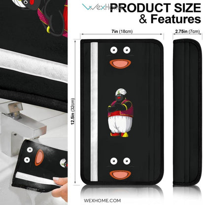 Dragon Ball Anime Seat Belt Covers | Funny Mr. Popo Face Black Belt Covers