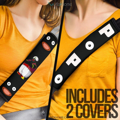 Dragon Ball Anime Seat Belt Covers | Funny Mr. Popo Face Black Belt Covers