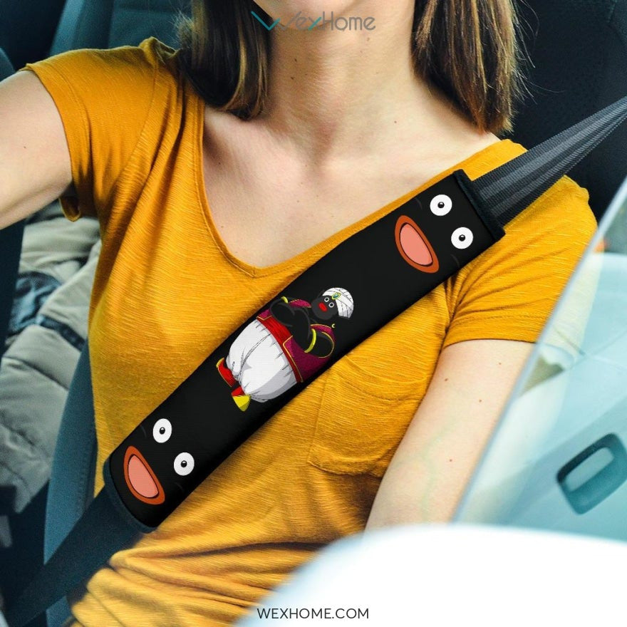 Dragon Ball Anime Seat Belt Covers | Funny Mr. Popo Face Black Belt Covers