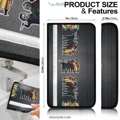 Horror Movie Villains Freddy Jason Michael Myers Pinhead Kill Pacman Seat Belt Covers