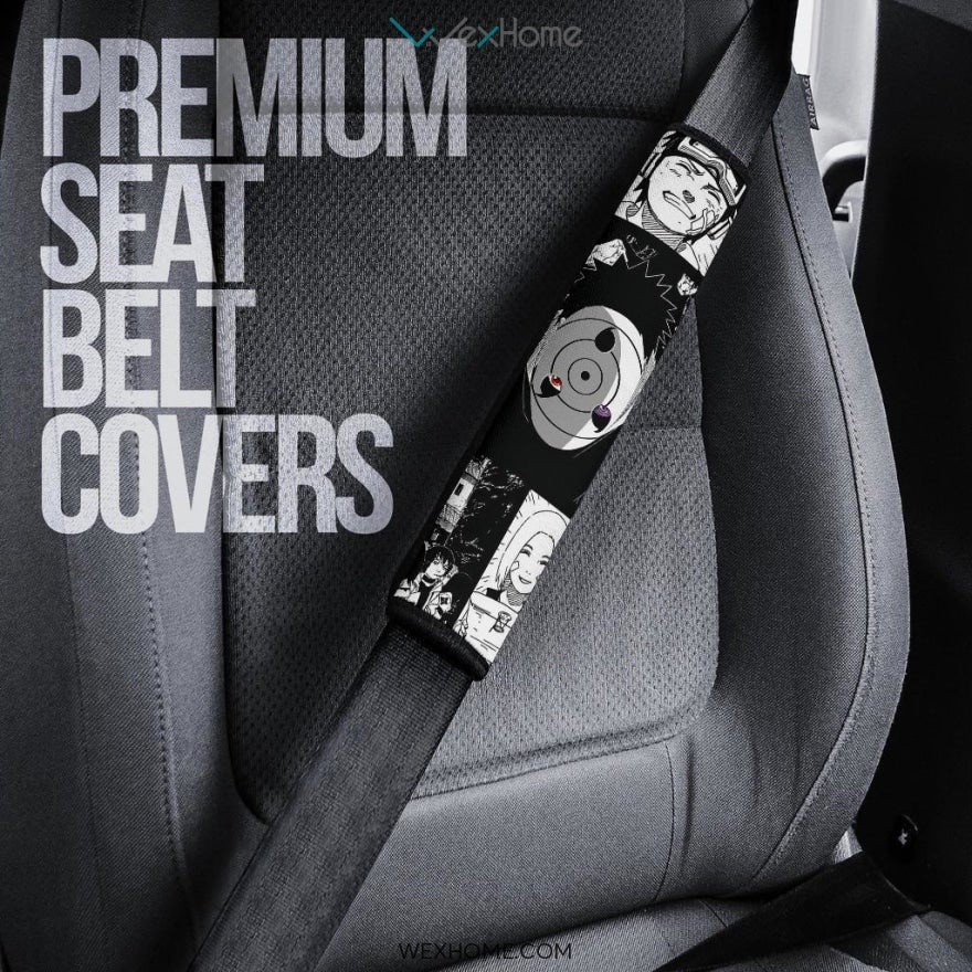Naruto Anime Seat Belt Covers | Obito Uchiha Tobi Mask Men Moments Mix Comic Belt Covers