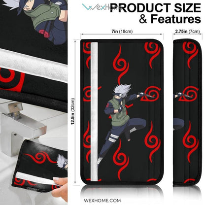 Naruto Anime Seat Belt Covers | Kakashi Hatake Sharingan Copy Ninja Belt Covers