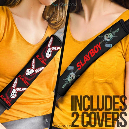 Horror Movie Seat Belt Covers | Slayboy Jason Voorhees Black Belt Covers