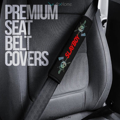 Horror Movie Seat Belt Covers | Slayboy Jason Voorhees Black Belt Covers