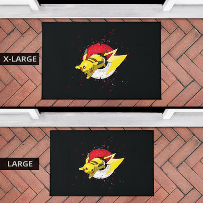 Pokemon Anime Door Mat Angry Pikachu Electric Pokeball Artwork Door Mat Home Decor