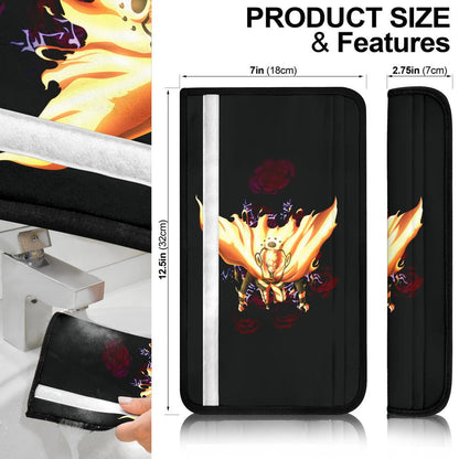 Naruto Anime Seat Belt Covers - Naruto And Sasuke Landscape Silhouette Eight Trigrams Seal Belt Covers