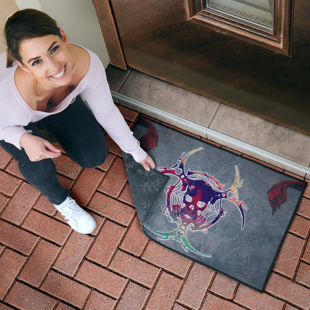 Skull Door Mat - Demon Death Skull Skeleton Sign Door Mat