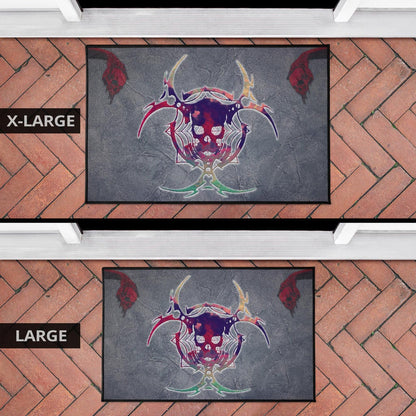 Skull Door Mat - Demon Death Skull Skeleton Sign Door Mat