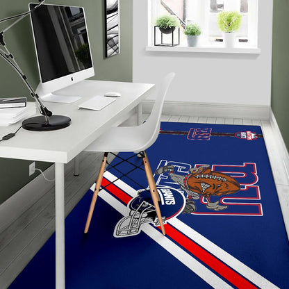 New York Giants American Football Team Area Rug Rugby Ball Player Running Giants Helmet Rugs Home Decor