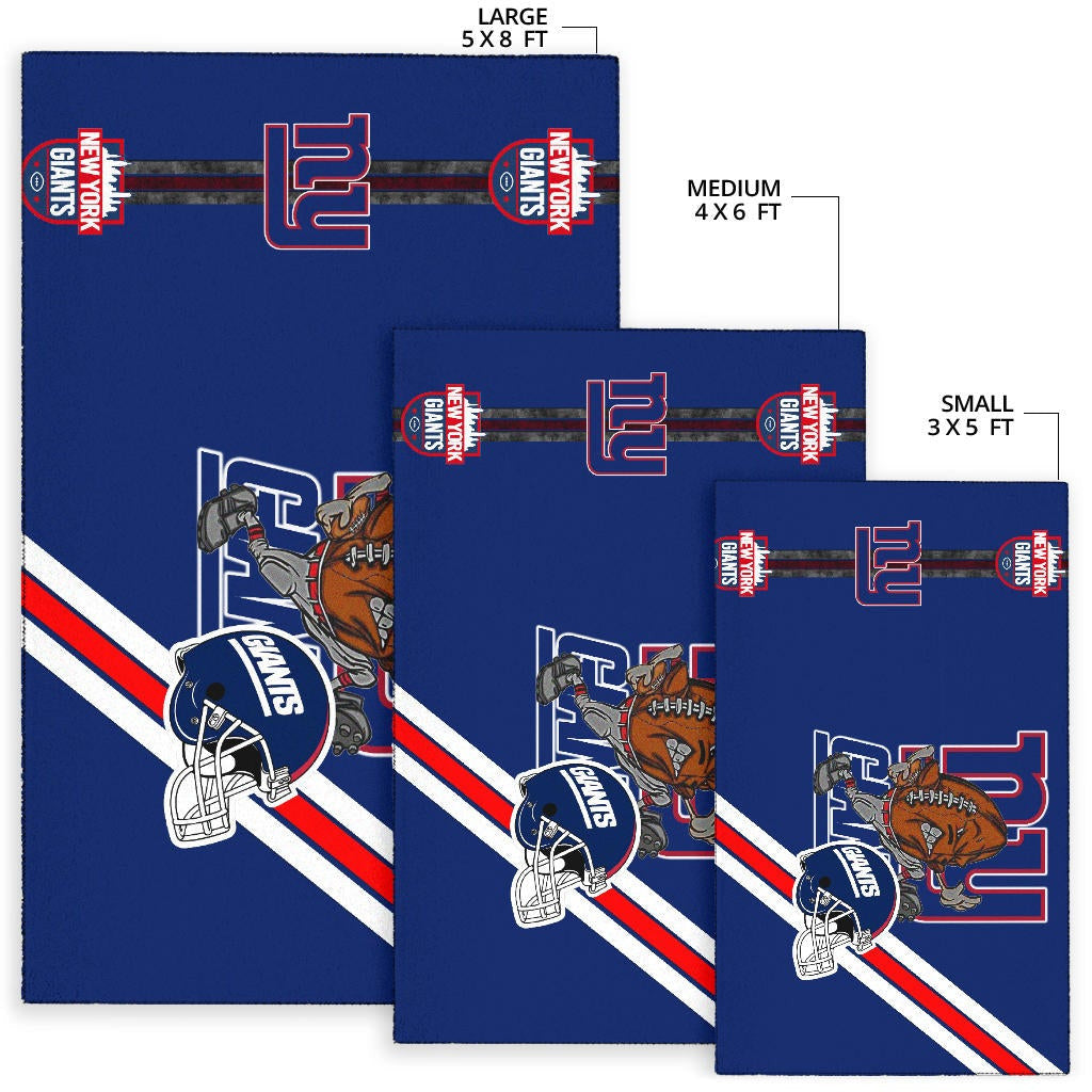 New York Giants American Football Team Area Rug Rugby Ball Player Running Giants Helmet Rugs Home Decor