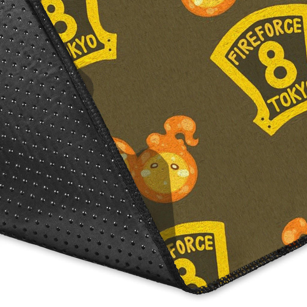 Fire Force Anime Area Rug Tamaki And Arthur Evil Smile Sneaking Out Rugs Home Decor