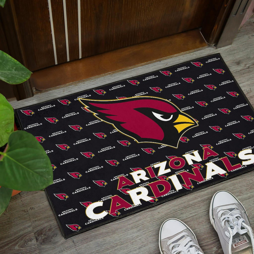 American Football Team Door Mat - Arizona Cardinals Red And White Text Door Mat Home Decor