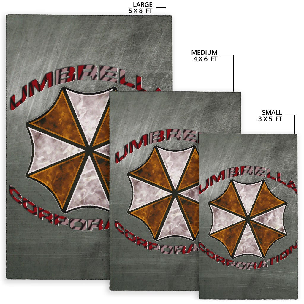 Resident Evil Game Area Rug - Umbrella Corp Symbol Old War Army Style Rugs Home Decor