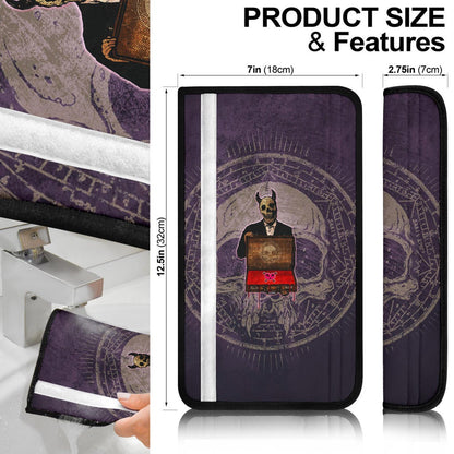 Skull Seat Belt Covers - Choose A Sign Skeleton Satan Wearing Suit Belt Covers NT112401