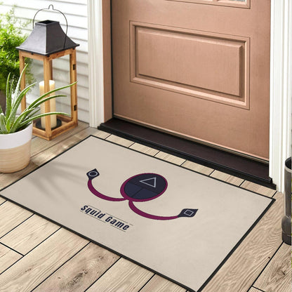 Squid Game Movie Door Mat Minimal Squid Worker Round Triangle Square Symbol Door Mat Home Decor