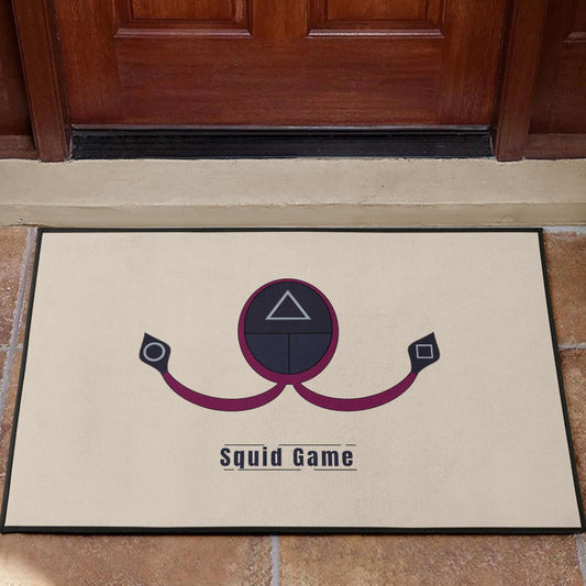 Squid Game Movie Door Mat Minimal Squid Worker Round Triangle Square Symbol Door Mat Home Decor