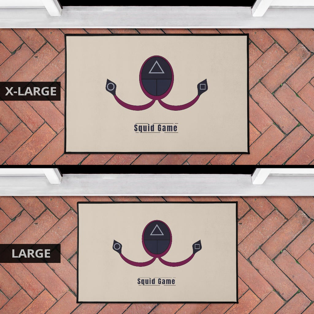 Squid Game Movie Door Mat Minimal Squid Worker Round Triangle Square Symbol Door Mat Home Decor