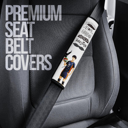 Haikyuu Anime Seat Belt Covers - Hinata And Kageyama Karasuno Team Text Belt Covers