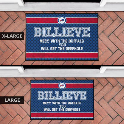 Buffalo Bills American Football Team Door Mat Billieve Mess With The Buffalo You Will Get The Deephole Door Mat Home Decor