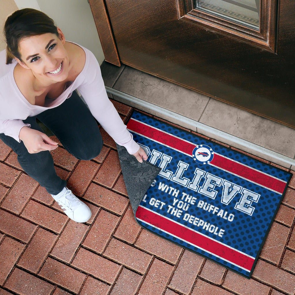 Buffalo Bills American Football Team Door Mat Billieve Mess With The Buffalo You Will Get The Deephole Door Mat Home Decor
