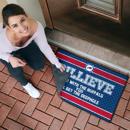 Buffalo Bills American Football Team Door Mat Billieve Mess With The Buffalo You Will Get The Deephole Door Mat Home Decor