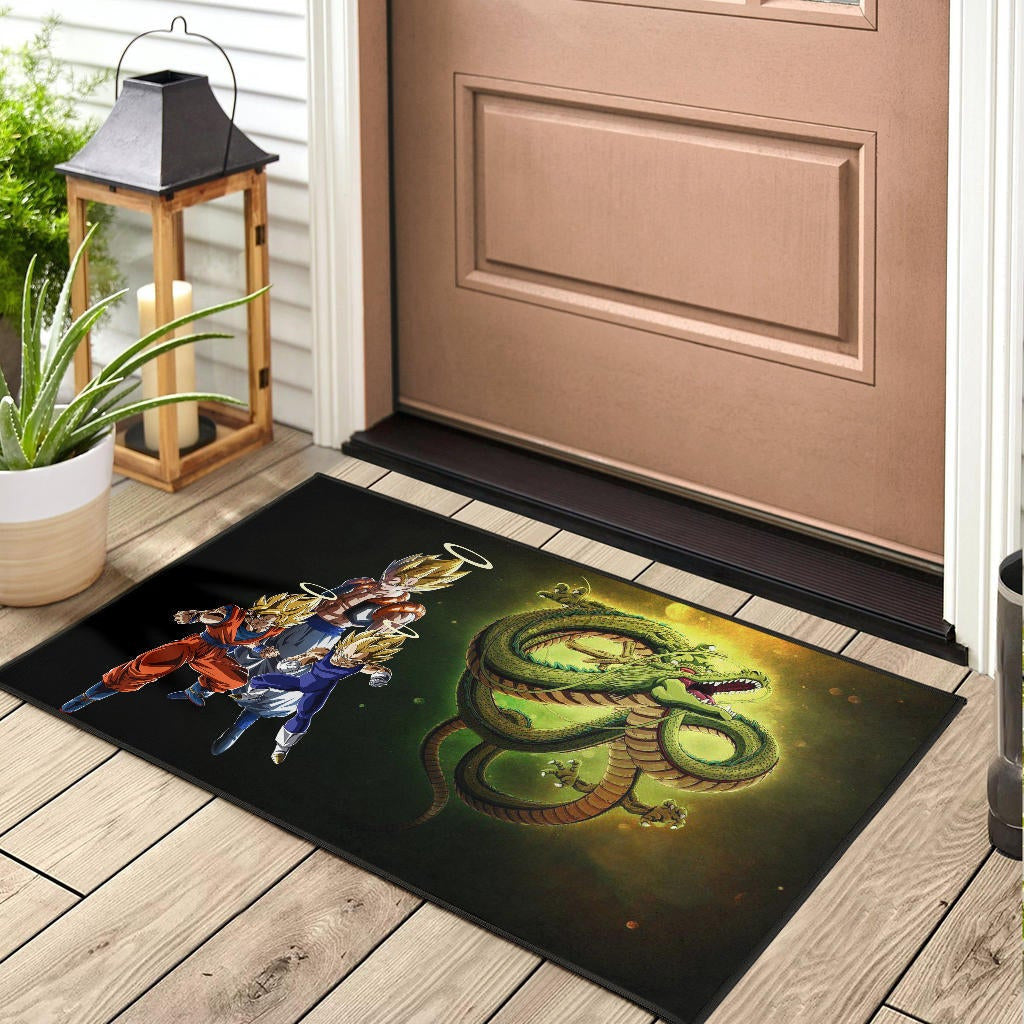 Dragon Ball Anime Door Mat - DB Goku Vegeta Halo With Shiny Shernon Door Mat Home Decor