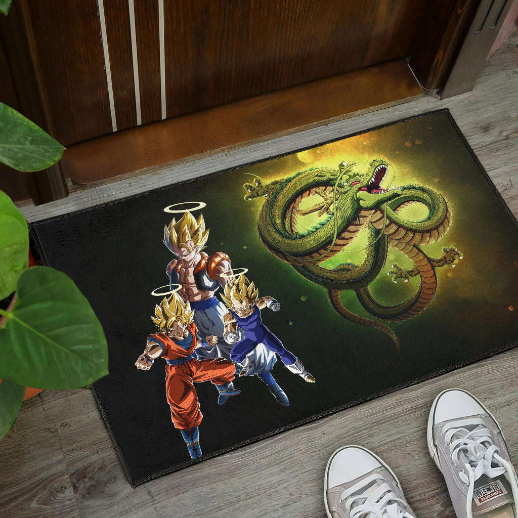 Dragon Ball Anime Door Mat - DB Goku Vegeta Halo With Shiny Shernon Door Mat Home Decor