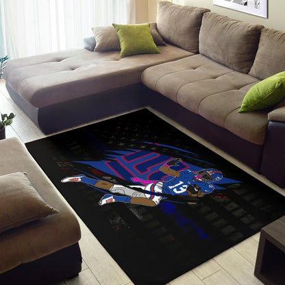 New York Giants American Football Team Area Rug Player 13 Protecting Rugby Ball On Claw Scratches Rugs Home Decor