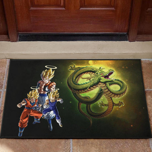 Dragon Ball Anime Door Mat - DB Goku Vegeta Halo With Shiny Shernon Door Mat Home Decor