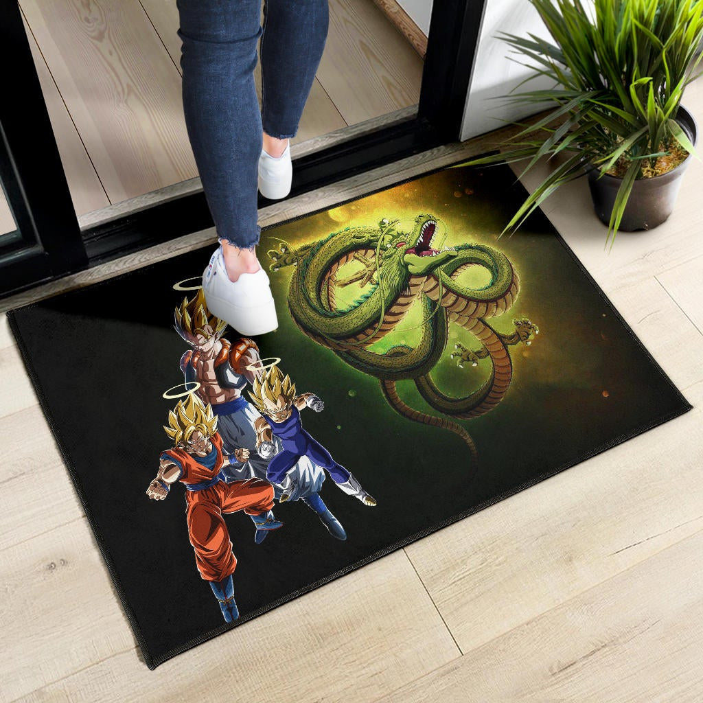 Dragon Ball Anime Door Mat - DB Goku Vegeta Halo With Shiny Shernon Door Mat Home Decor