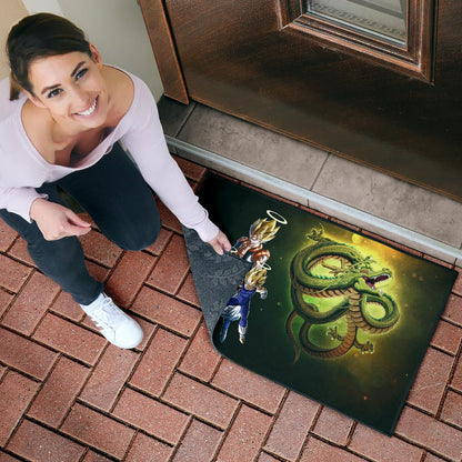 Dragon Ball Anime Door Mat - DB Goku Vegeta Halo With Shiny Shernon Door Mat Home Decor