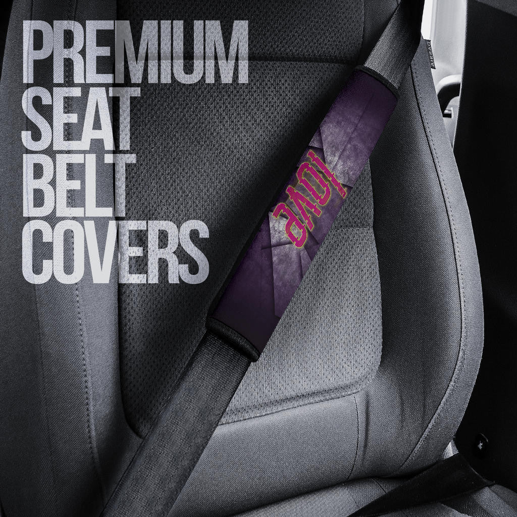 Skull Seat Belt Covers - Love Sans Wearing Blue Winter Clothes Skull Patterns Belt Covers NT112405