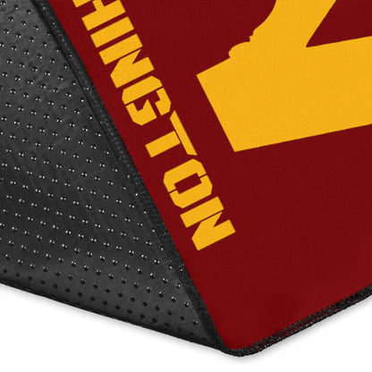 American Football Team Area Rug - Washington W And Rugby Ball Patterns Rugs Home Decor