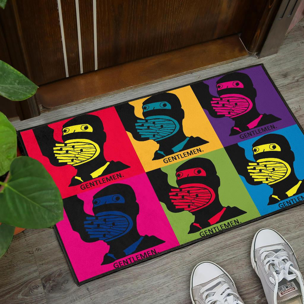 Gentlemen pop art Door Mats
