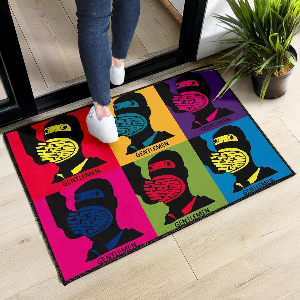 Gentlemen pop art Door Mats