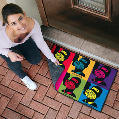Gentlemen pop art Door Mats