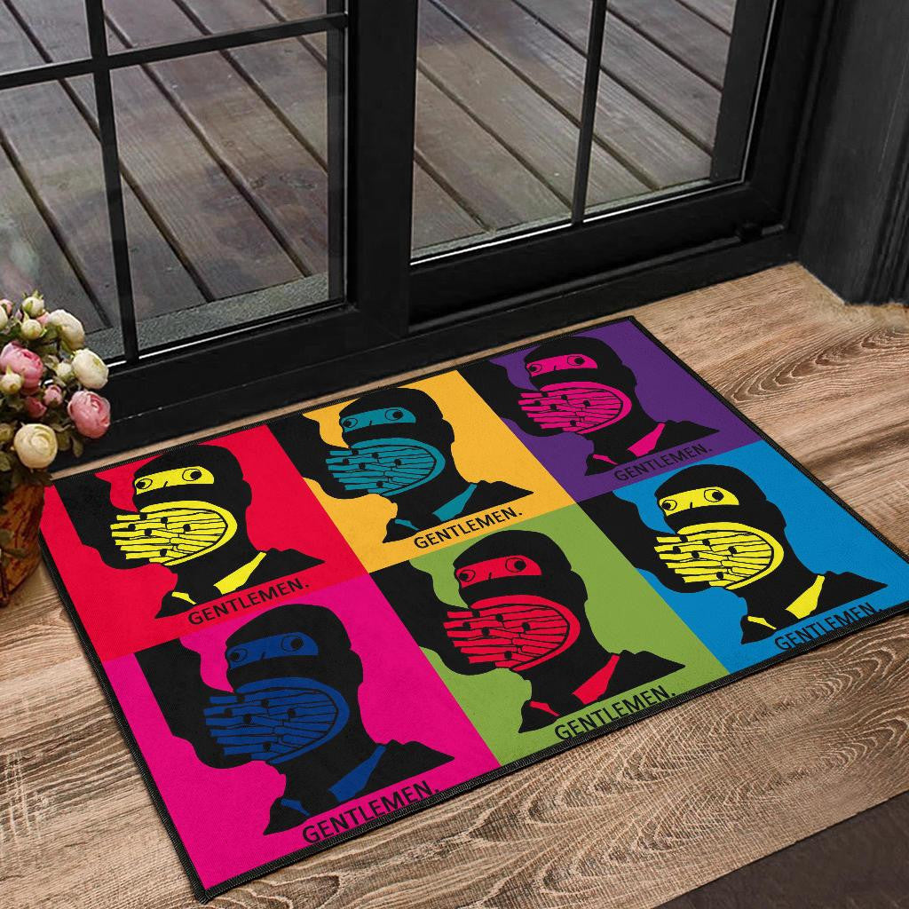 Gentlemen pop art Door Mats