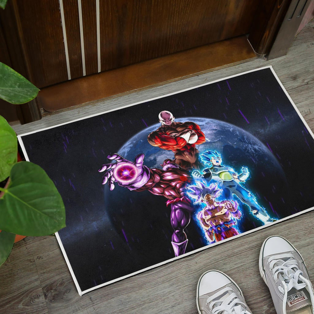 Dragon Ball Anime Door Mat - DB Goku Vegeta Vs Jiren Destruction Toppo Door Mat Home Decor