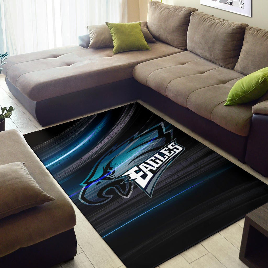 Philadelphia Eagles American Football Team Area Rug Eagle Head Go Eagle Metal Blade Rugs Home Decor