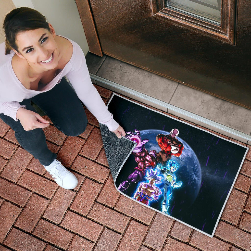 Dragon Ball Anime Door Mat - DB Goku Vegeta Vs Jiren Destruction Toppo Door Mat Home Decor