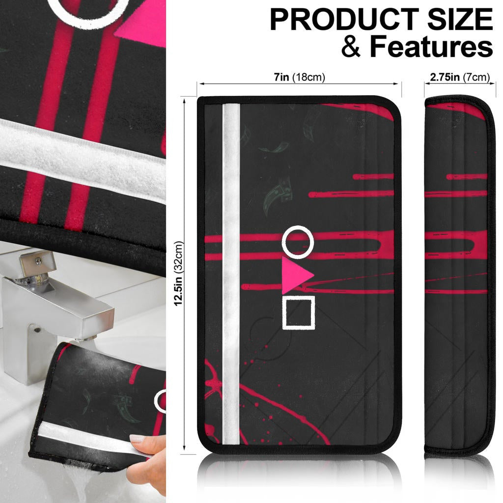 Squid Game Movie Seat Belt Covers - Worker Portrait Evil Smiling Electric Style Belt Covers